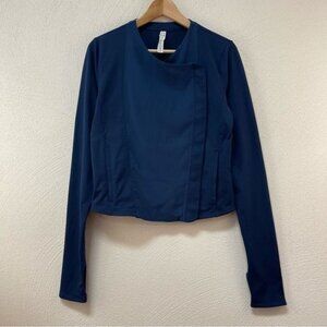 Under Armour Women’s Side Zip Blue Jacket w/ Thumb Holes Sz Medium